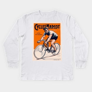 Cycles Marcot - Vintage French  Advertising Poster Design Kids Long Sleeve T-Shirt